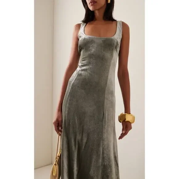 Ralph Lauren Collection Purple Label Velvet Ball Gown Evening Dress Metallic $5K